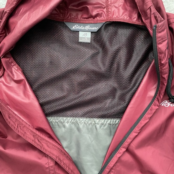 Eddie Bauer Maroon anorak windbreaker Size L tall - Picture 4 of 4
